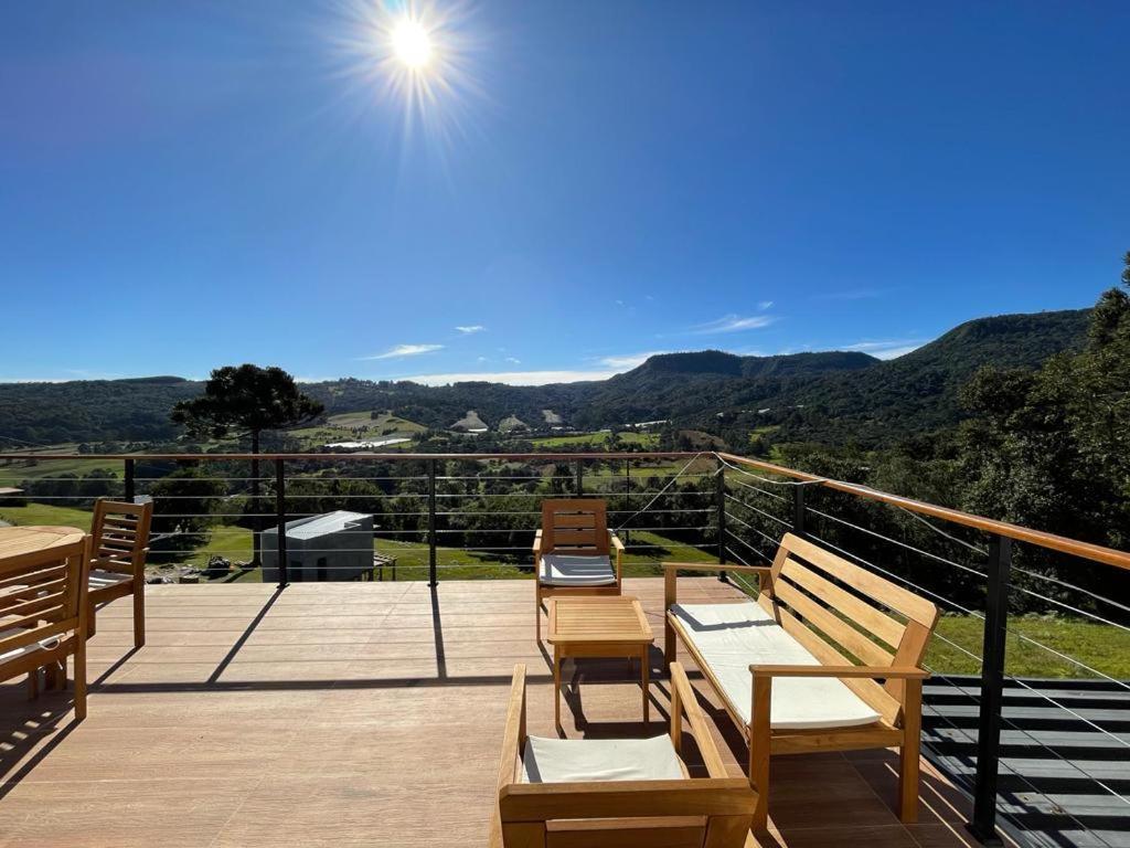 Casa Por Do Sol Com Banheira De Hidromassagem Villa Urubici Bagian luar foto